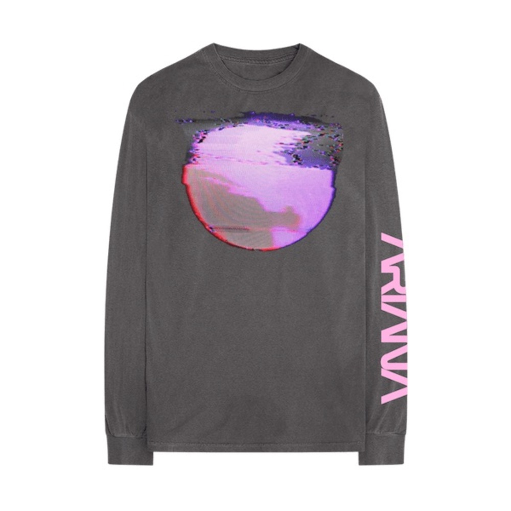 Ariana Grande Gray Long Sleeve Tee NASA tee